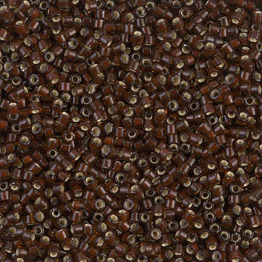 11/0 – Miyuki Delica - 5g Bag - Silver Lined Glazed Dark Root Beer – DB1684