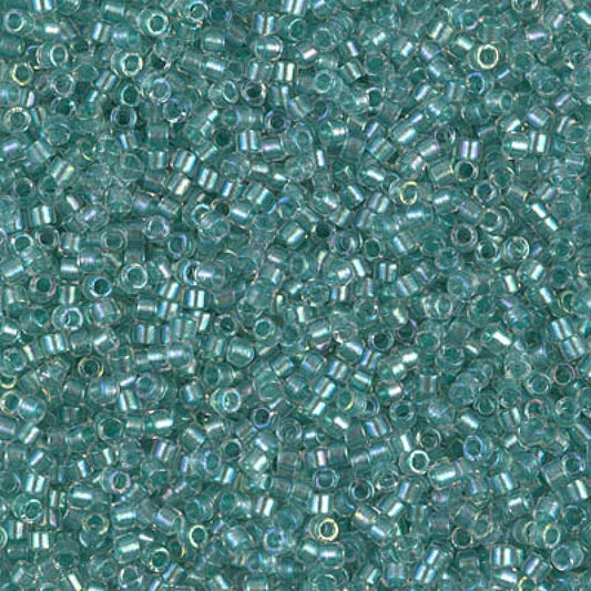 11/0 – Miyuki Delica - 5g - Sparkle Aqua Green Lined Crystal AB – DB1767