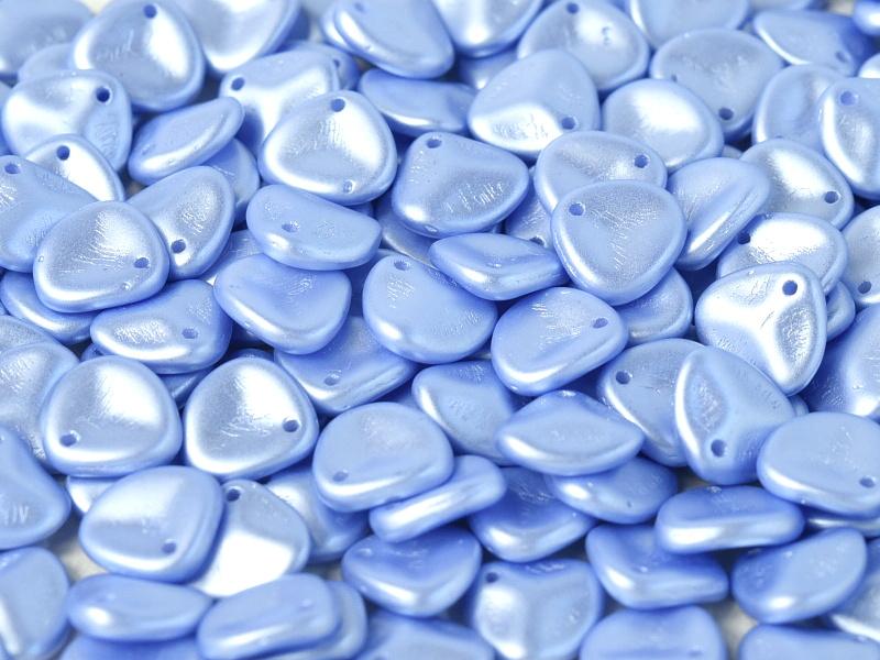 Rose Petals 8 x 7 mm Alabaster Pastel Lt.Sapphire 10g approx 60pcs