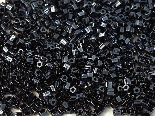 Miyuki Hex Cut 8/0 - 10g Bag - Dark Smoky Amethyst Lustre