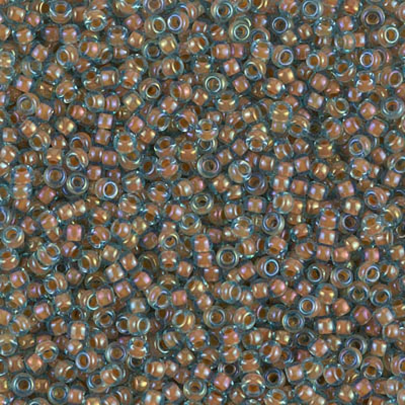 11/0 Miyuki Seed Beads 25g Bag – Luster Aqua Peach Lined - Colour 351