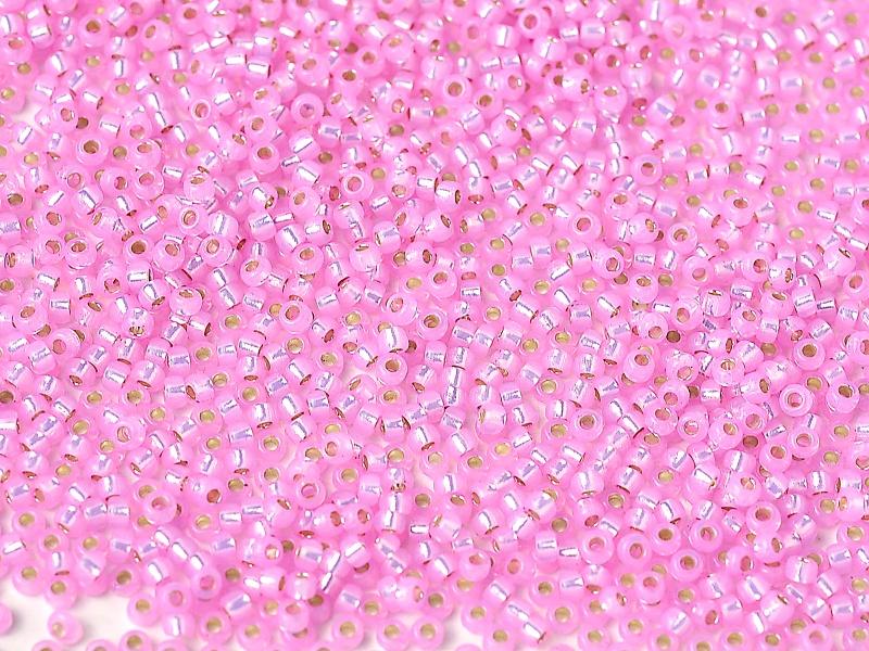 11/0 Miyuki Seed Beads 25g Bag – Dyed Hot Pink Silver Lined Alabaster - Colour 644