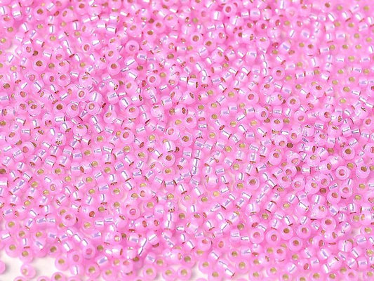 11/0 Miyuki Seed Beads 25g Bag – Dyed Hot Pink Silver Lined Alabaster - Colour 644