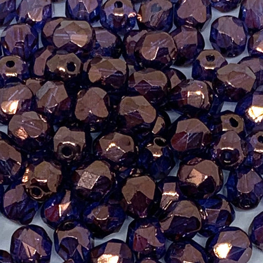 3mm Czech Fire Polish – 00030/15726 – Violet Gold Lustre x 100